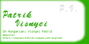 patrik visnyei business card